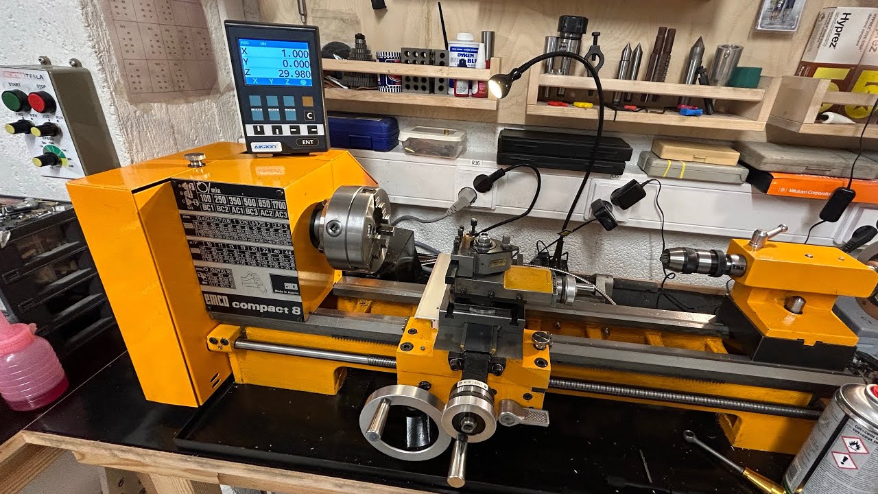 Emco Compact 8 lathe DRO assembly