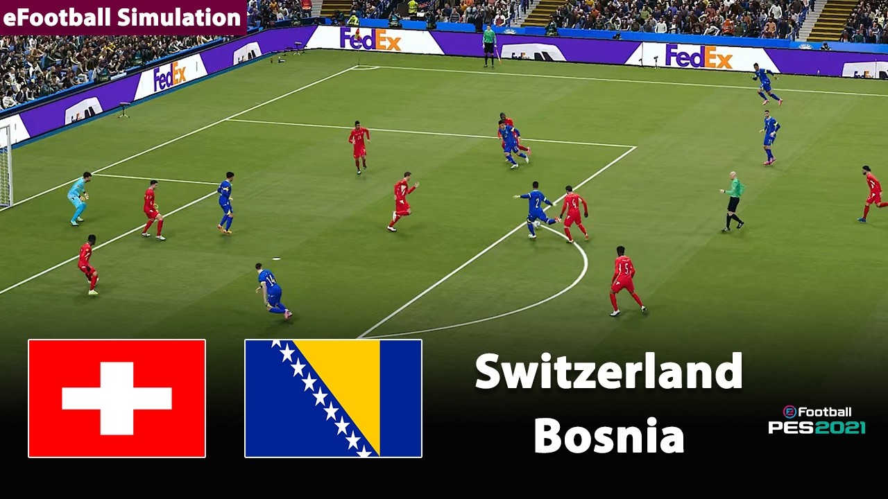 Switzerland vs Bosnia and Herzegovina | eFootball PES21 Simulation
