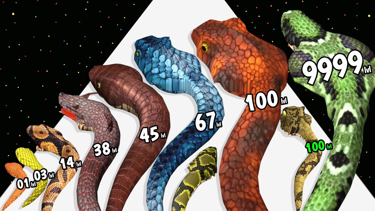 Snake Run Evolution 3D - Level Up Snake Max Level Gameplay (New Update) Unlock All New Snake