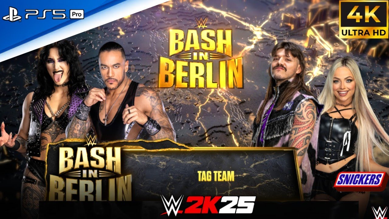 WWE 2K25 - Damian Priest & Rhea Ripley Vs Dominik Mysterio & Liv Morgan: Bash In Berlin [PS5 PRO 4K]