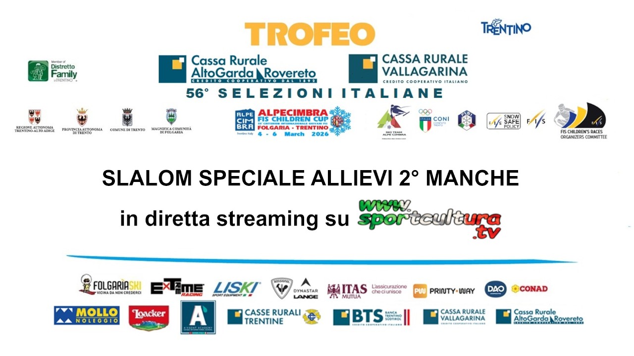 SLALOM Allievi 2&deg; manche - SELEZIONI ITALIANE ALPECIMBRA FIS CHILDREN CUP 2026 | SPORTCULTURA.TV