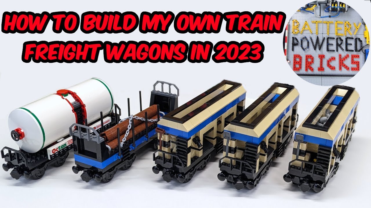 How to build Lego My Own Train Freight Wagons in 2023