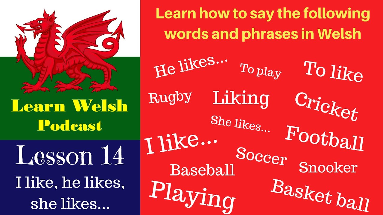 Learn Welsh: Lesson 14 - I like... (South Wales)