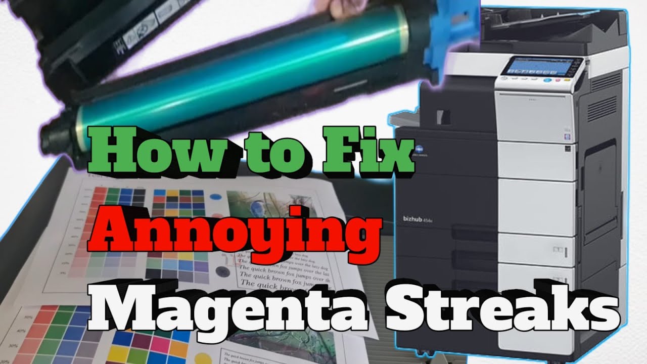 How to Fix Magenta Line Streaks in Konica Minolta Printers | Drum Unit Replacement