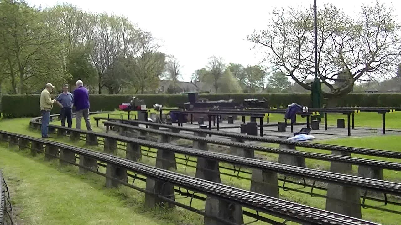 Trains at Urmston & District minature railway in Abbotsfield Park 06/05/13 part 2