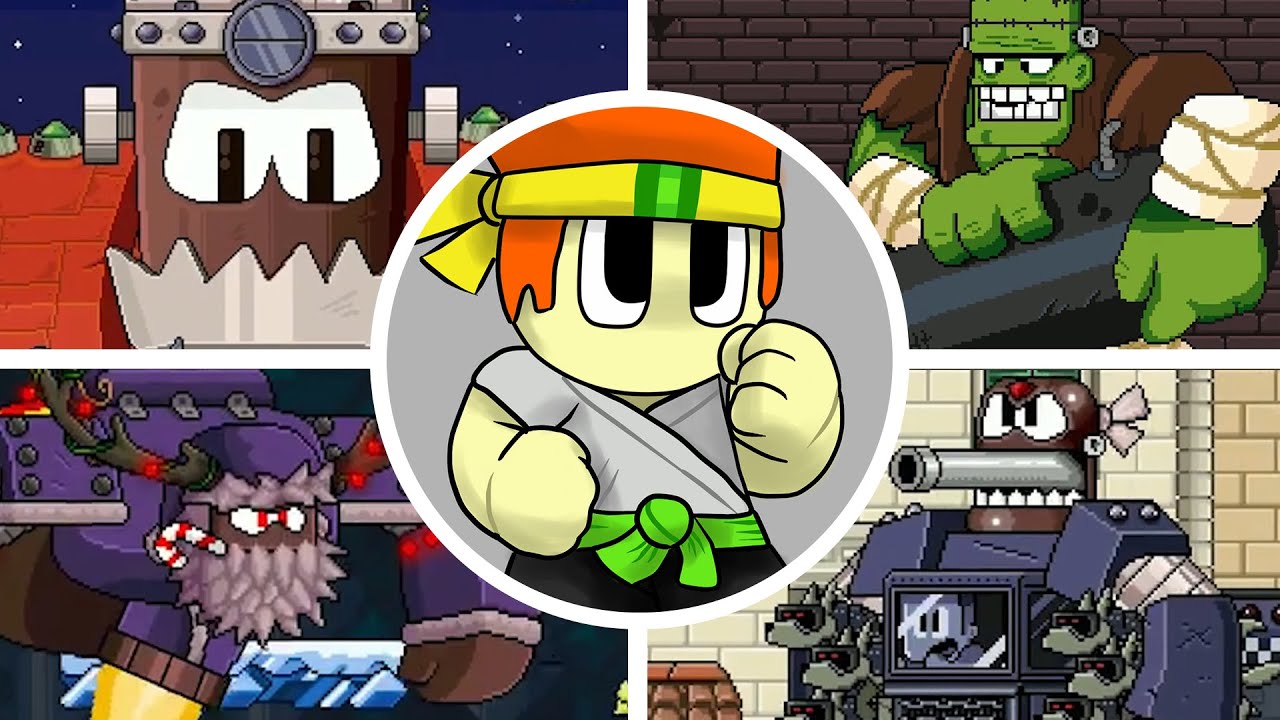 Dan the Man + Dan the Man Classic - All Bosses + All DLC's