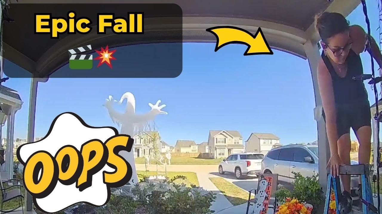 Halloween Fails: Woman's Spooky Mishap Caught on Camera || WooGlobe