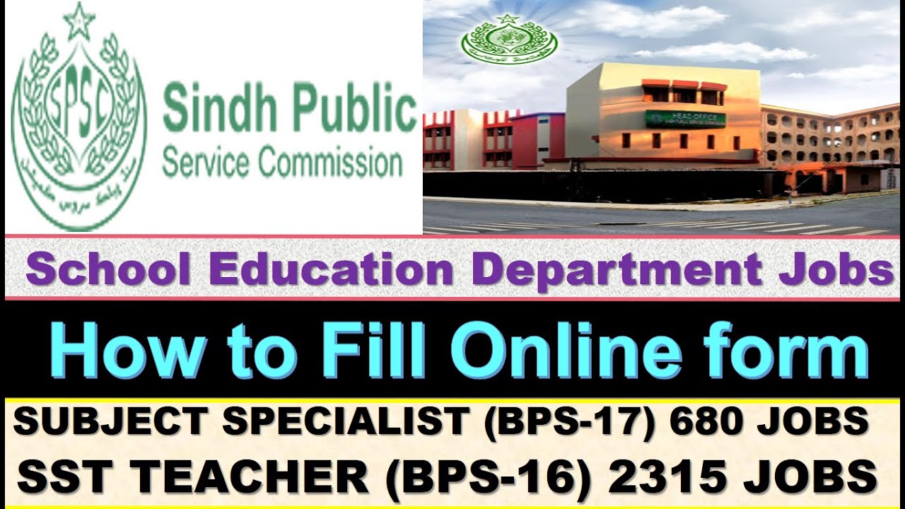 | SPSC New Jobs  | How to fill online application form for Subject Specialist BPS-17 & SST BPS-16