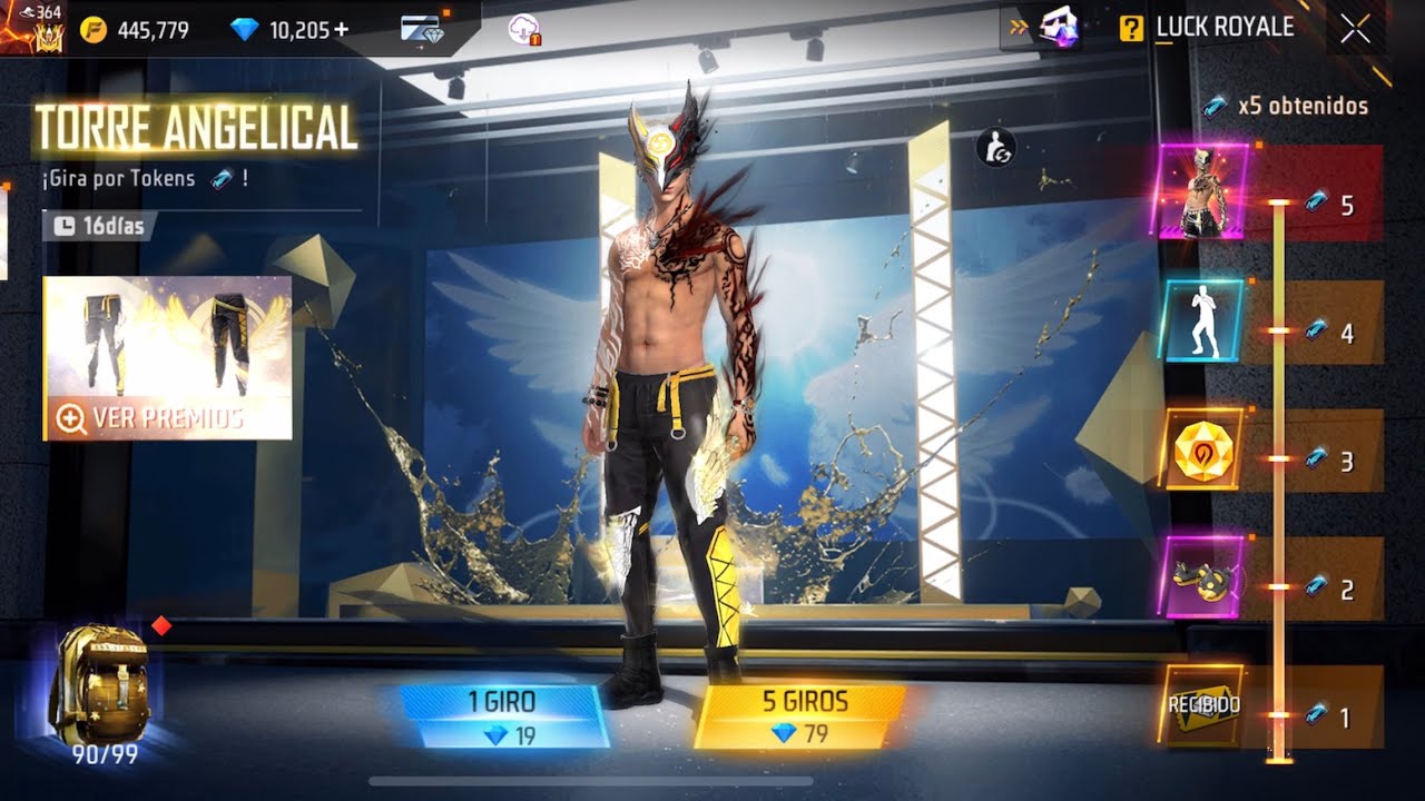 SACANDO LOS PANTALONES ANGELICALES AMARILLOS FREE FIRE