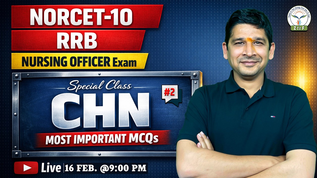 Community Health Nursing Top Most MCQs For NORCET 10 | RRB Nursing Officer | OP Sir | Z to F Nursing
