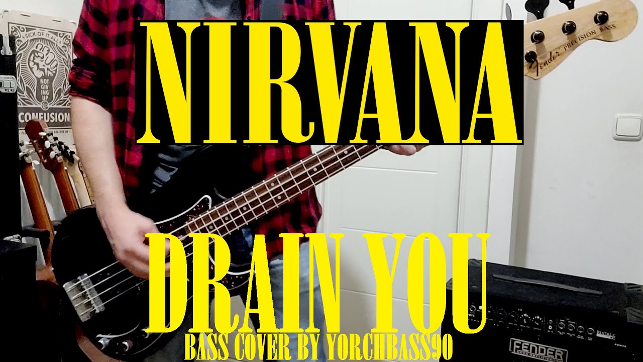 Nirvana - Drain You (Bass Cover + Lyrics) 4K 🥴