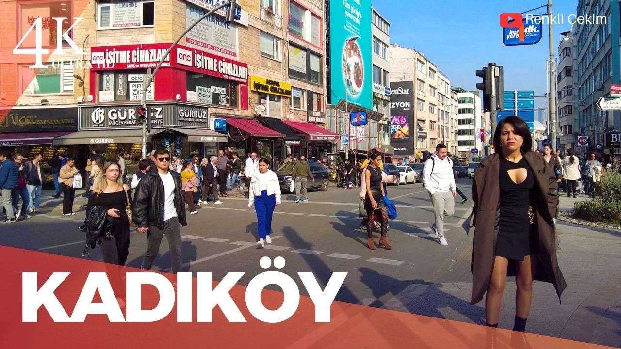 4K Kadikoy Istanbul City Virtual Walking Tour | Türkiye 2025