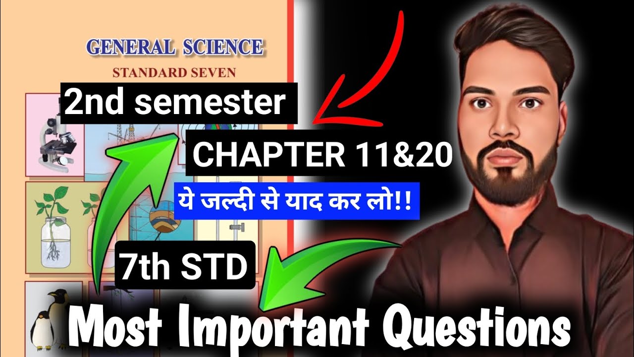 class 7th science 1 important questions 2nd Semester exam 2024 | science important questions 7th std