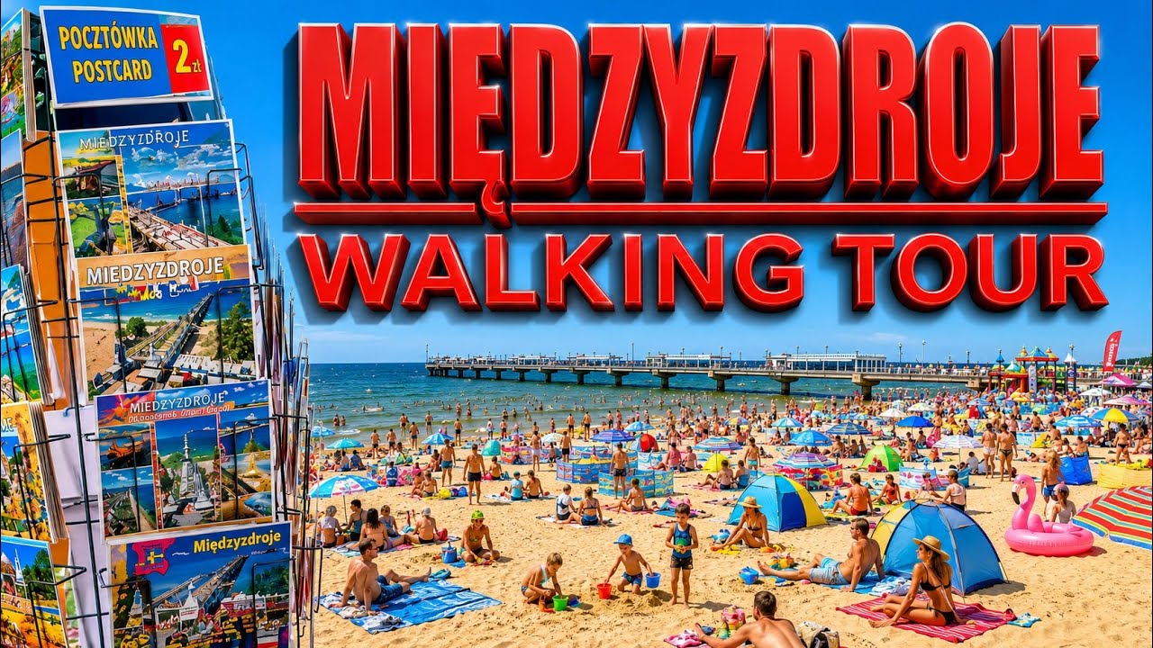 🇵🇱 MIĘDZYZDROJE WIRTUALNY SPACER / Miasto / Deptak / Molo | Walking Tour Summer / 🇩🇪Misdroy [4K UHD]