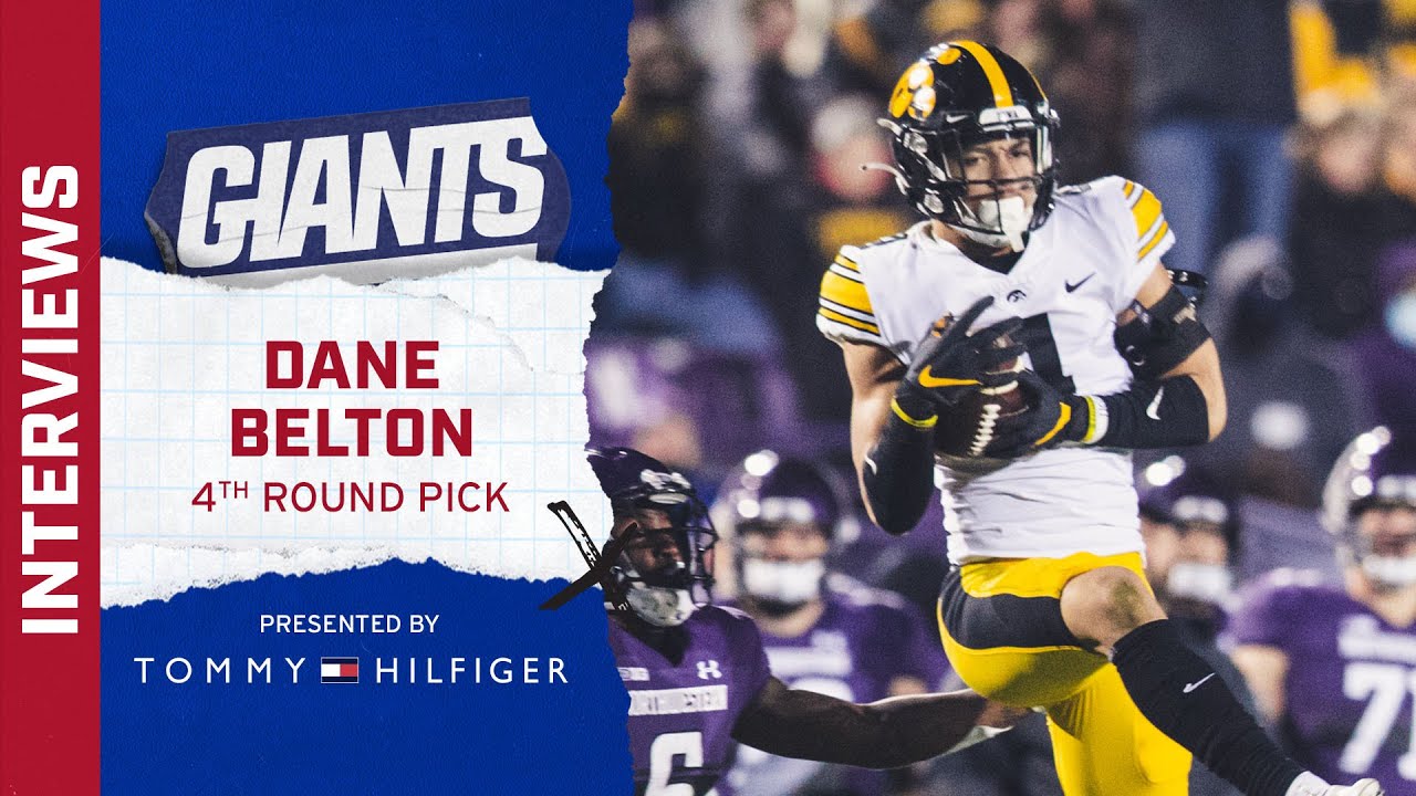 Dane Belton's FIRST Interview as a Giant | Giants Draft Dane Belton