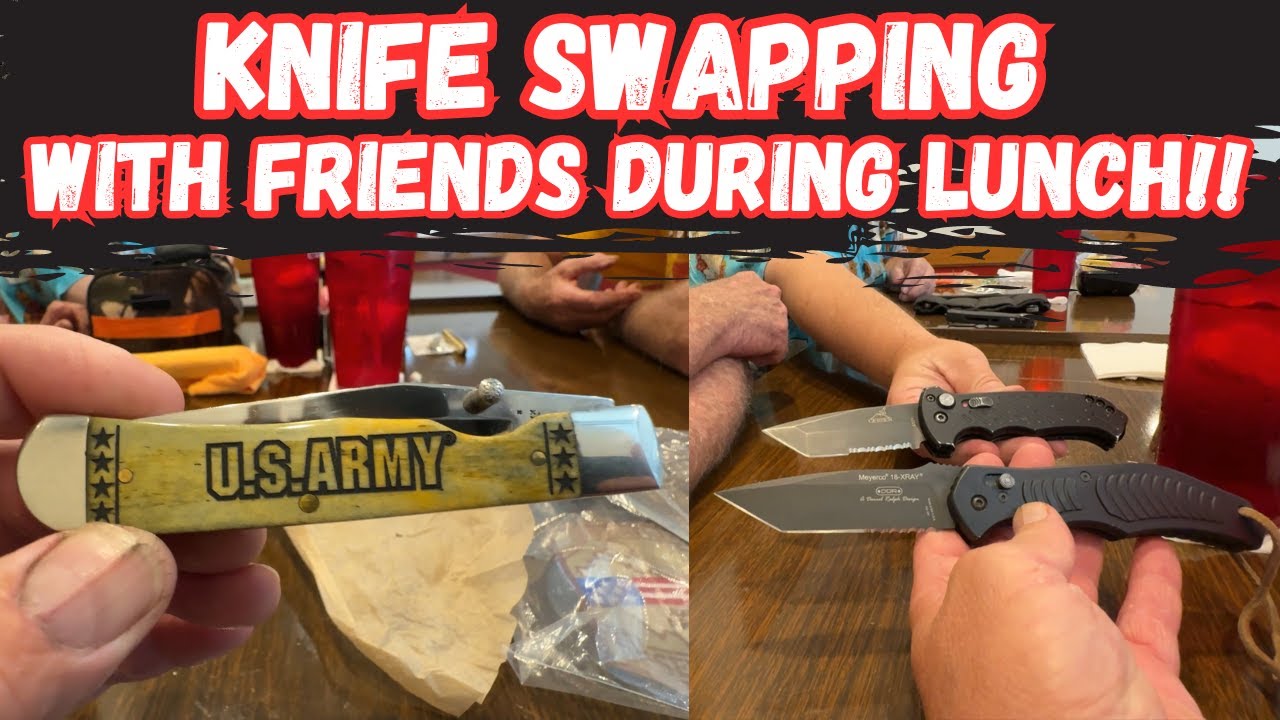 Knife Swapping with Friends During Lunch!