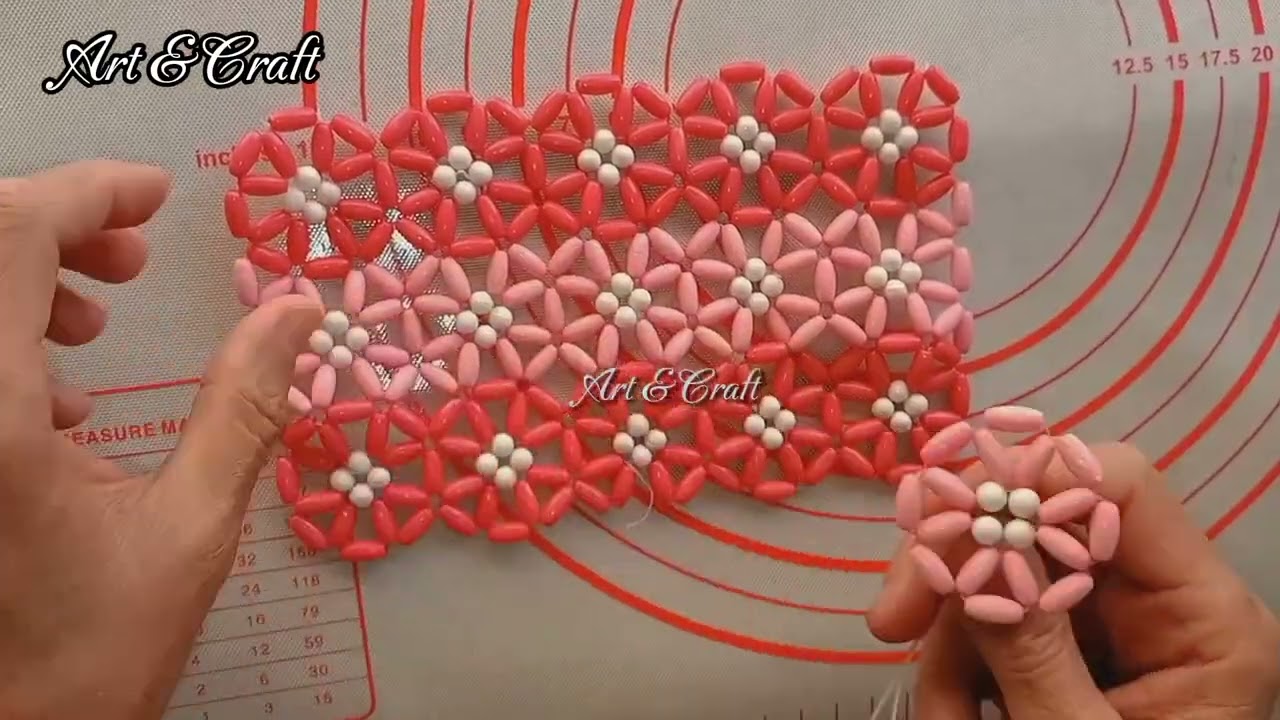 How to make Cute Beaded Bag/Square Bag Tutorial/Beaded Bag/Trending Bead Bag/How to make Pearl Bag