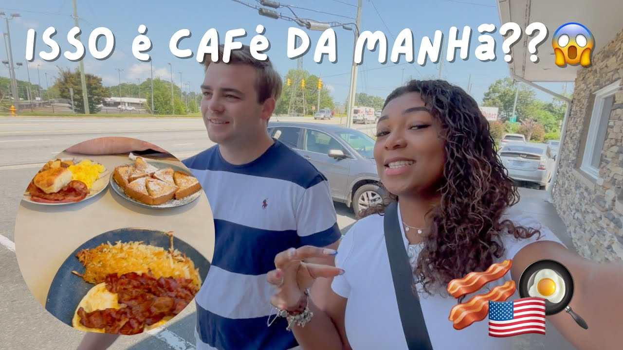 Comendo o café da manhã americano🇺🇸🥓| Vlog nos EUA