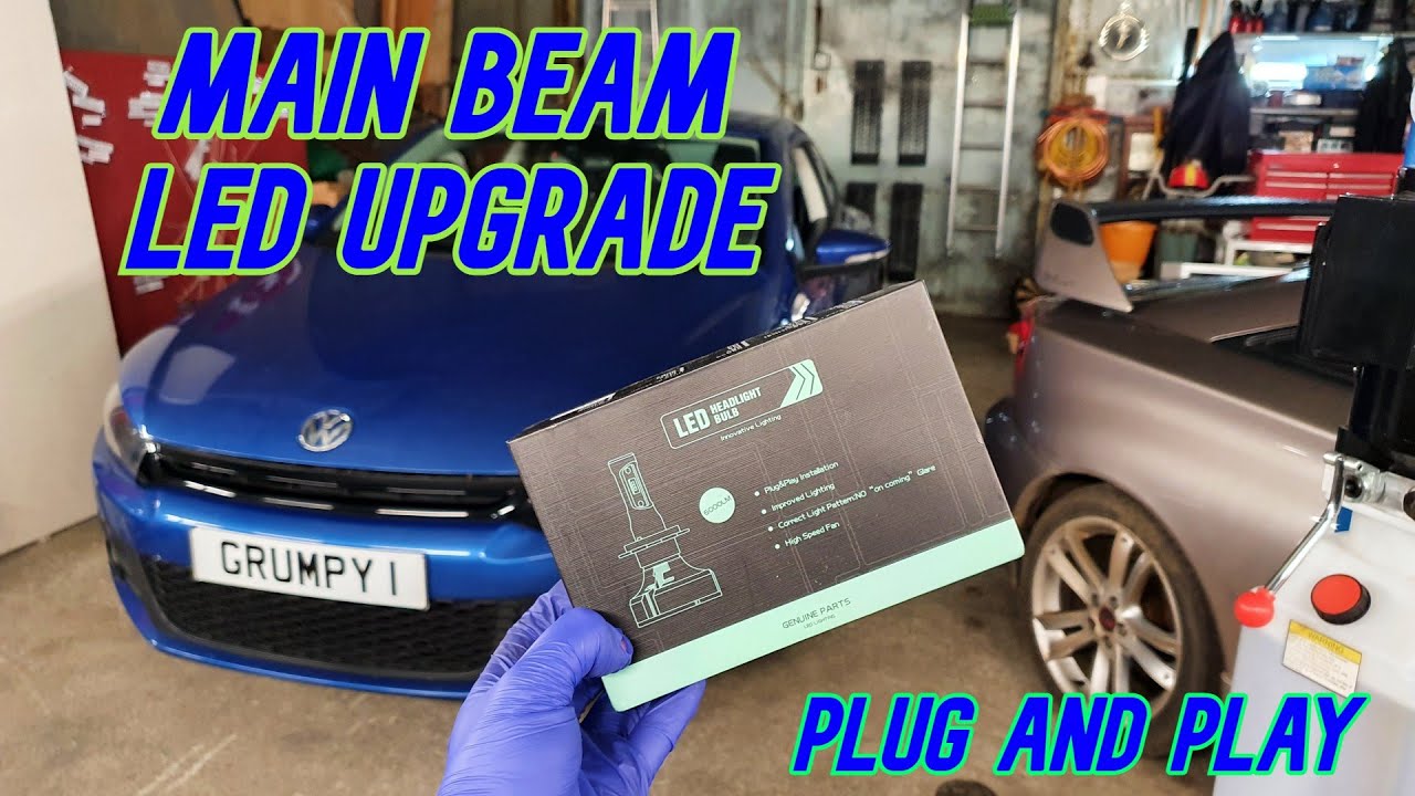 VW Scirocco MK3 Main Beam bulbs upgrade to LED units. How improve Main beam output. 5%OFF!!!