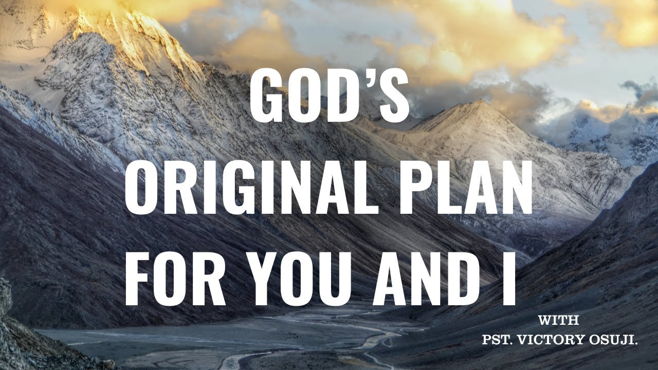 God’s Original Plan for you and I