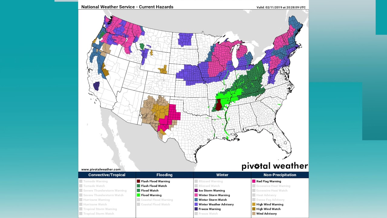 February 11, 2019 Weather Xtreme Video - Afternoon Edition