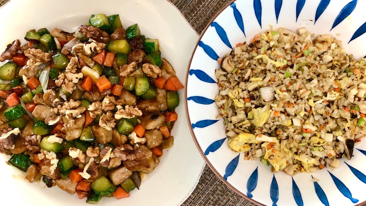 52 宫保猪丁，蘑菇炒饭