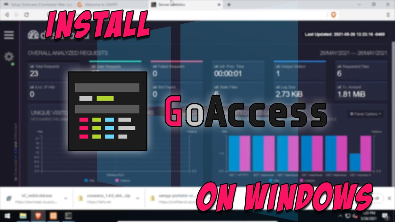 Setup GoAccess (CowAxess) Web Log Analyzer on Windows