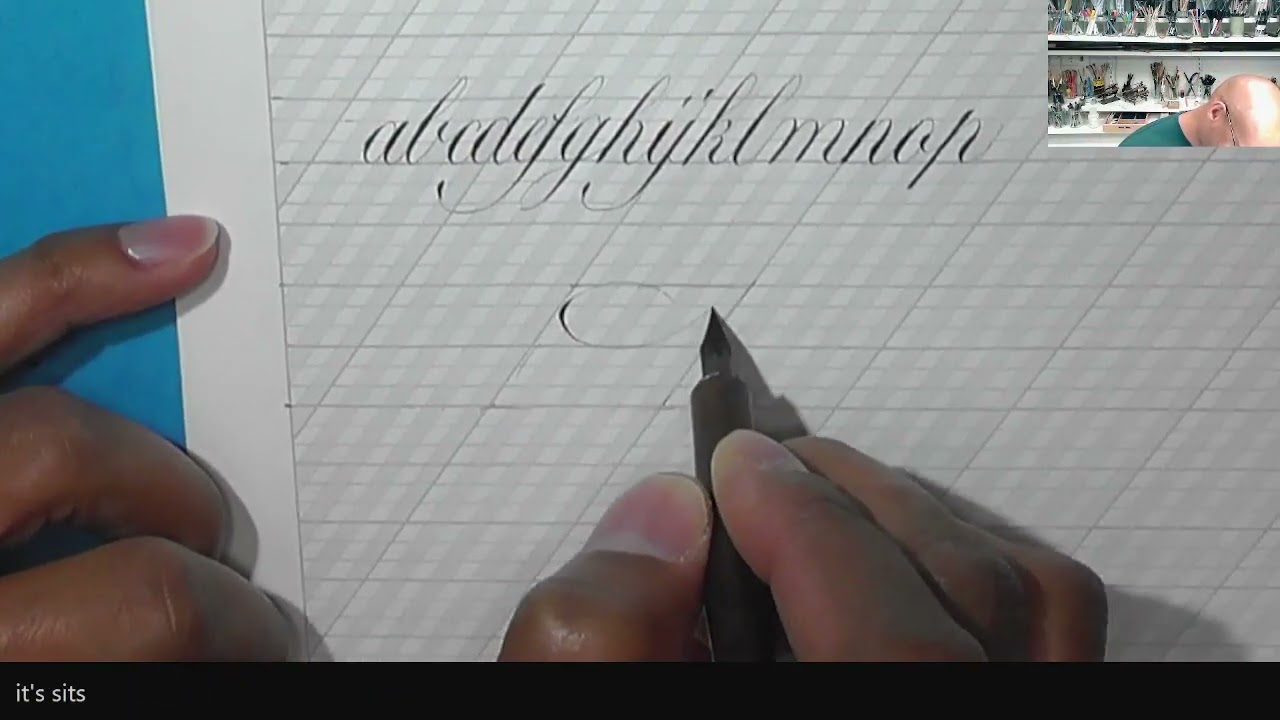 PAScribe Copperplate Script - Grid writing for spacing accuracy