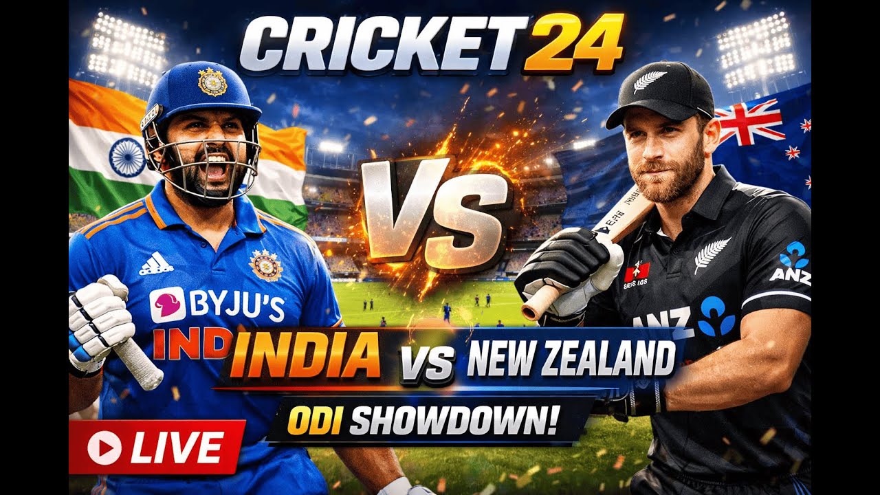INDIA vs NEW ZEALAND 🔥 ODI LIVE | CRICKET 24 Gameplay