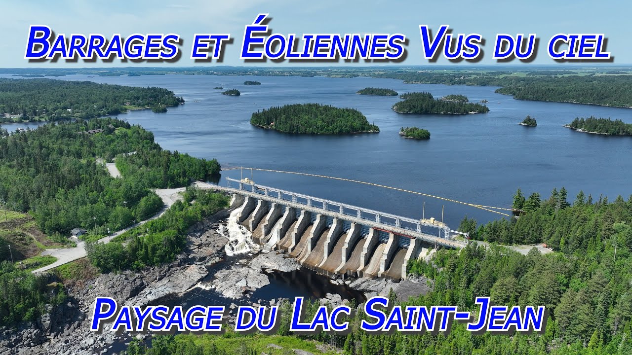 Survol du Lac Saint-Jean : Barrages et Éoliennes Vus du ciel (Mavic 3)