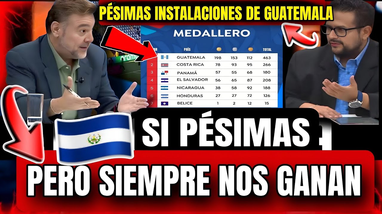 PERIODISTAS SALVADOREÑOS ARDID0S PORQUE GUATEMALA ARRASÓ EN LOS JUEGOS CENTROAMERICANOS 