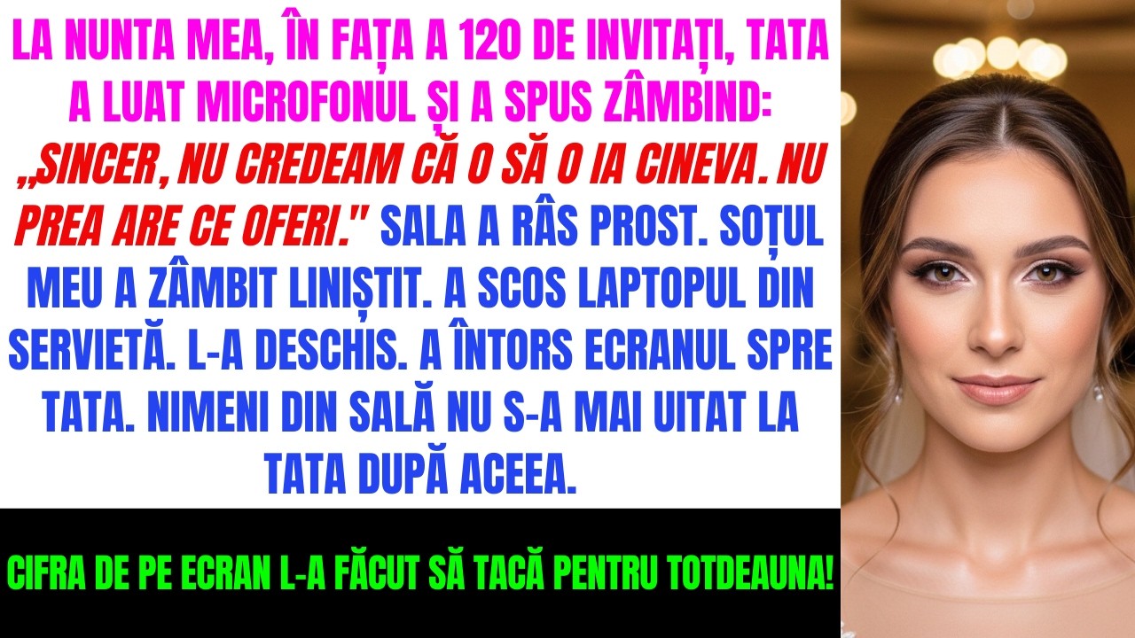 Tata a ținut un discurs la nunta mea spunând că „nu mă meritănimeni