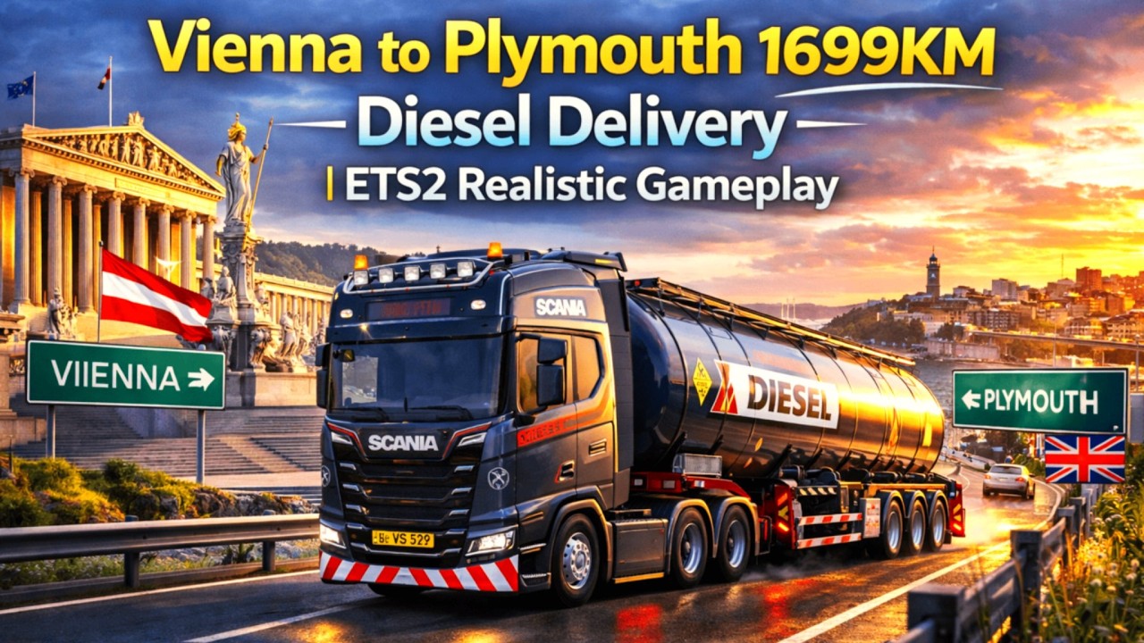Vienna to Plymouth 1699KM Diesel Delivery ⛽🚛 | ETS2 Realistic Gameplay