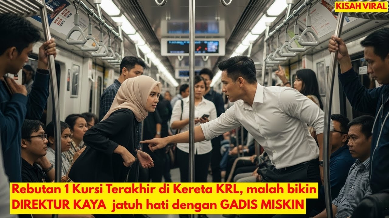 Rebutan 1 Kursi Terakhir di Kereta KRL, malah bikin DIREKTUR KAYA jatuh hati pada GADIS MISKIN.