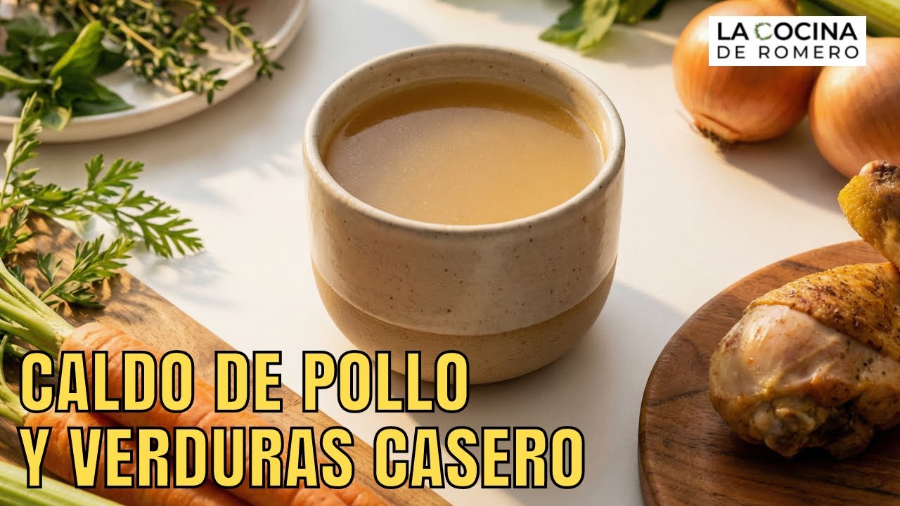 Cómo hacer caldo de pollo casero con verduras (receta de toda la vida)