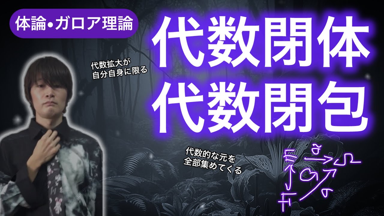 【ガロア理論】代数閉体と代数閉包