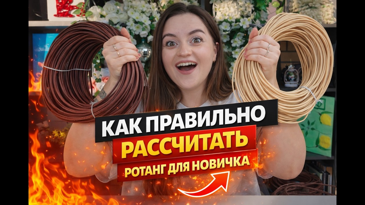 Разметка емкости и расчет ротанга для новичка#плетение #лоза #мастеркласс #искусственный