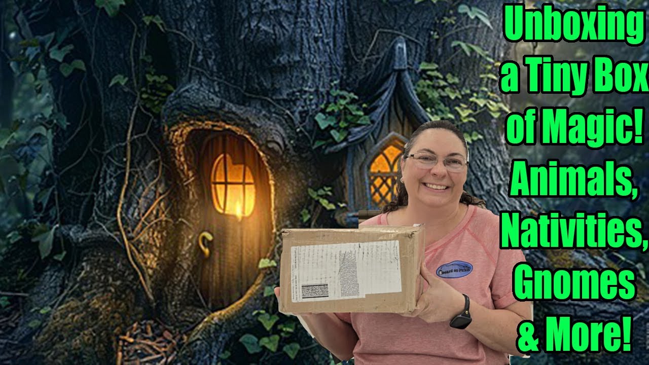 Unboxing a Tiny Box of Magic! Animals, Nativities, Gnomes & More!