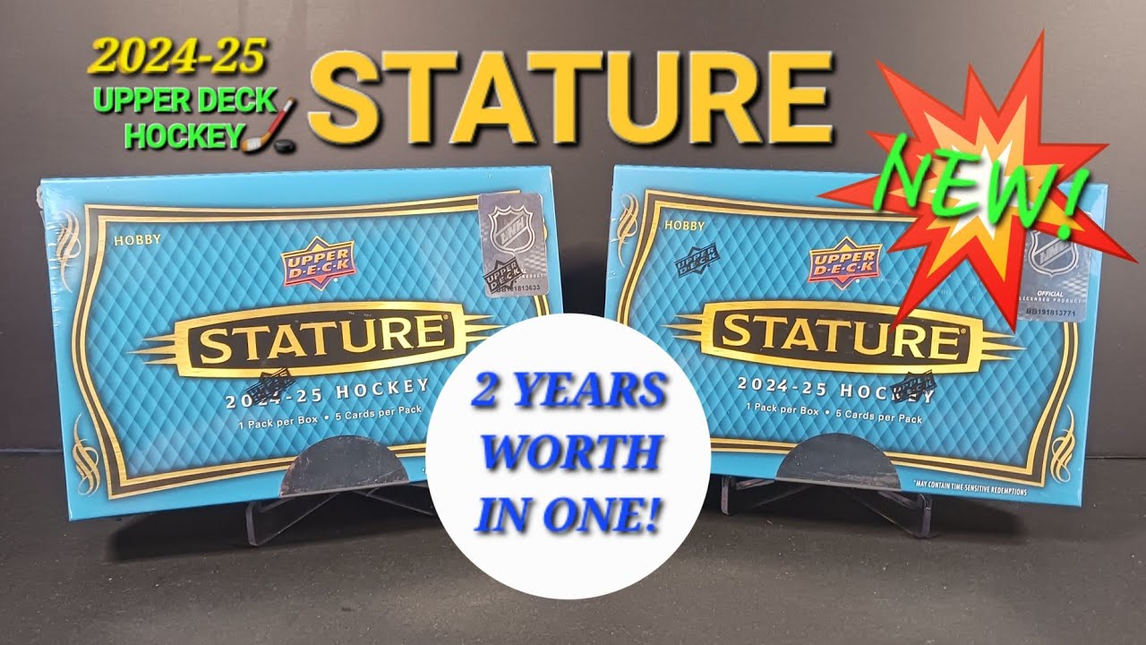 TWO THICK CARDS AND I WAS SHAKING! 🆕️ 2024-25 UPPER DECK STATURE HOCKEY CARDS 2-BOX BREAK #upperdeck