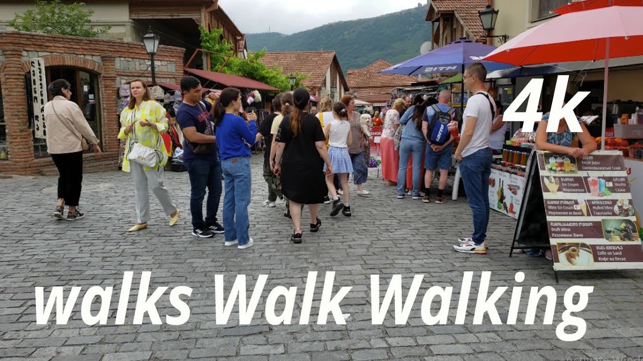 4k Walking in 10 minutes .walks. walking Tour through Downtown . City Mtskheta 10 Minute Walk 2022