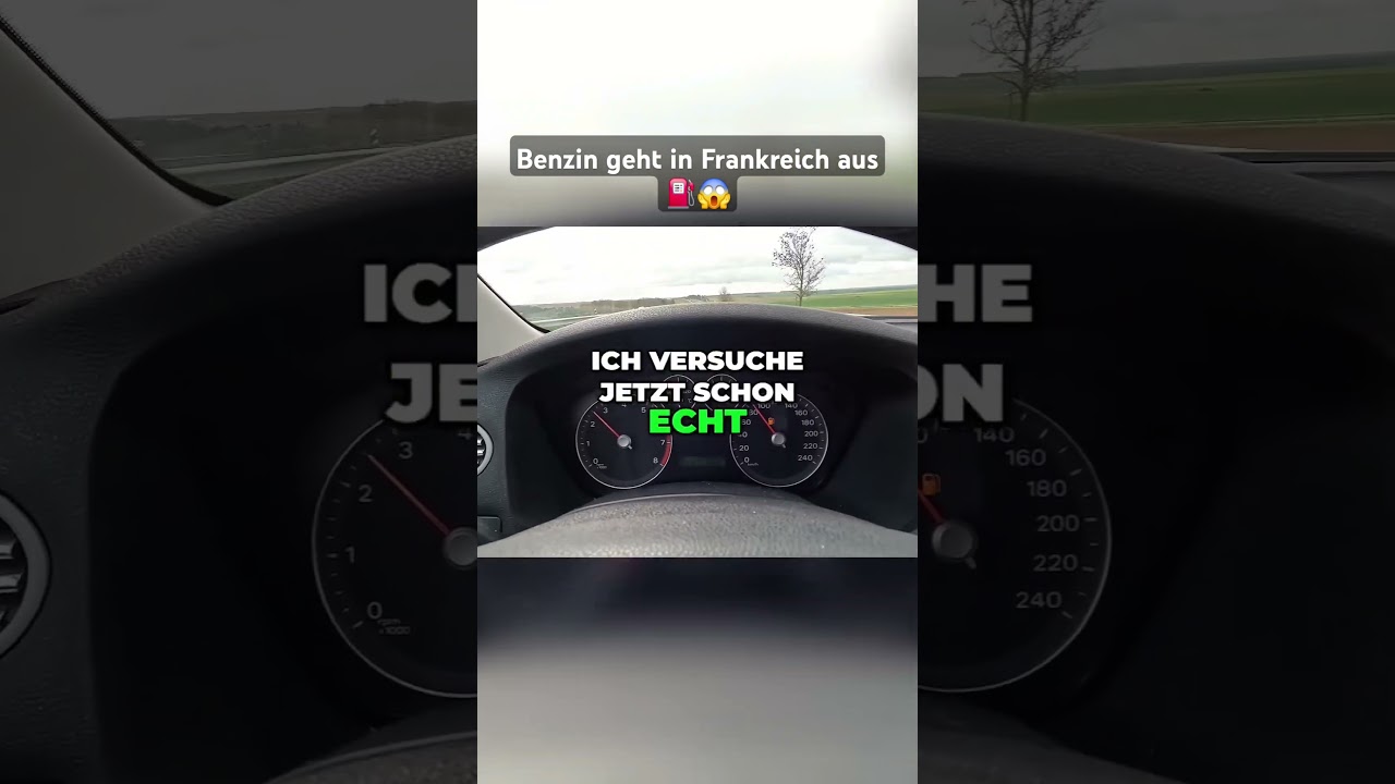 Tank fast leer auf der Reise mit dem Wohnwagen #shorts #reisen #urlaub #frankreich #auto
