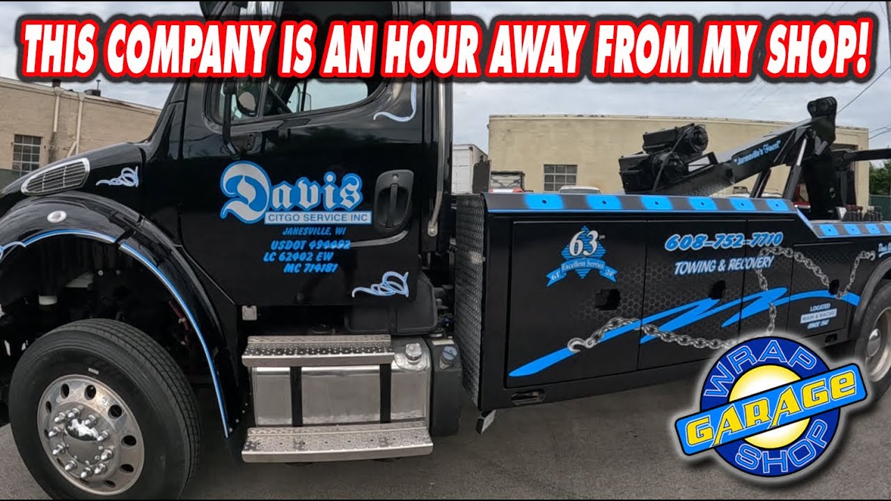 Vinyl Wrap on Another Awesome Tow Truck - This one for Davis Towing!