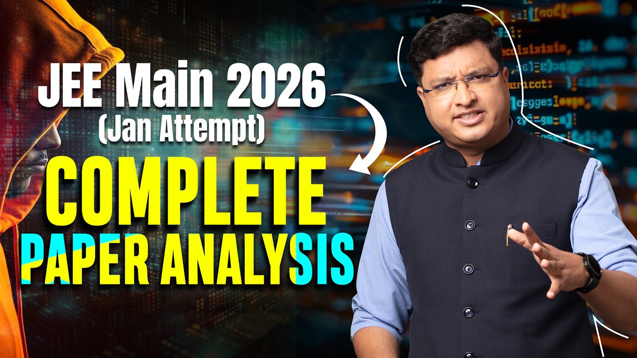 JEE Main 2026 - Complete Paper Analysis || MUST WATCH || NV Sir #jee #nvsir #jeemain