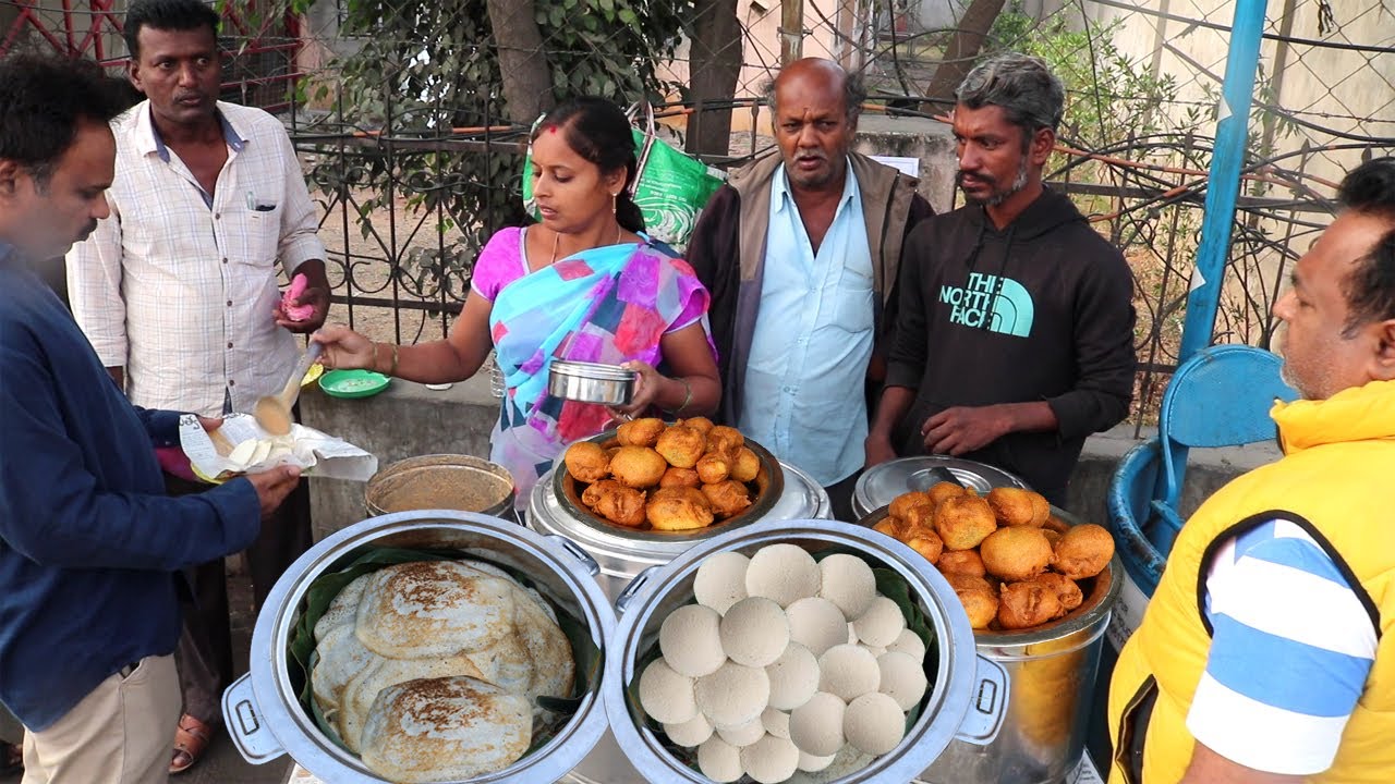 Any Breakfast Just 10 Rs Only @ Hyderabad | Street Food Hyderabad | Amazing Food Zone