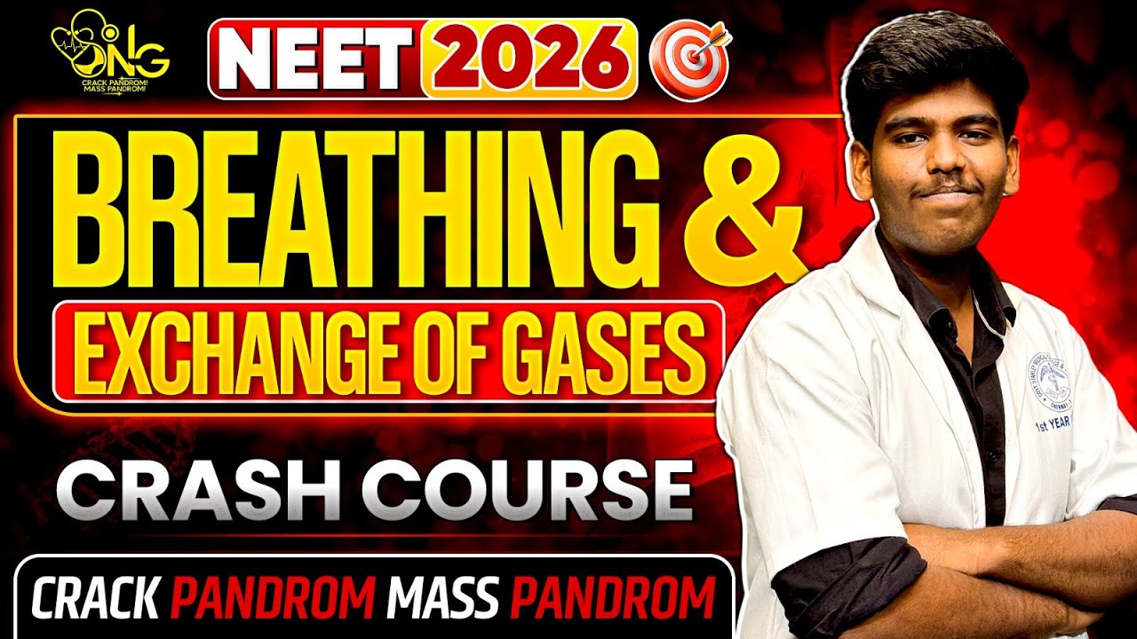 BREATHING AND EXCHANGE OF GASES - ONE SHOT🔥💯VIDAMUYARCHI 2.0 NEET 2026💛🤟BY STANLEY MEDICO💛🤟#neet2026