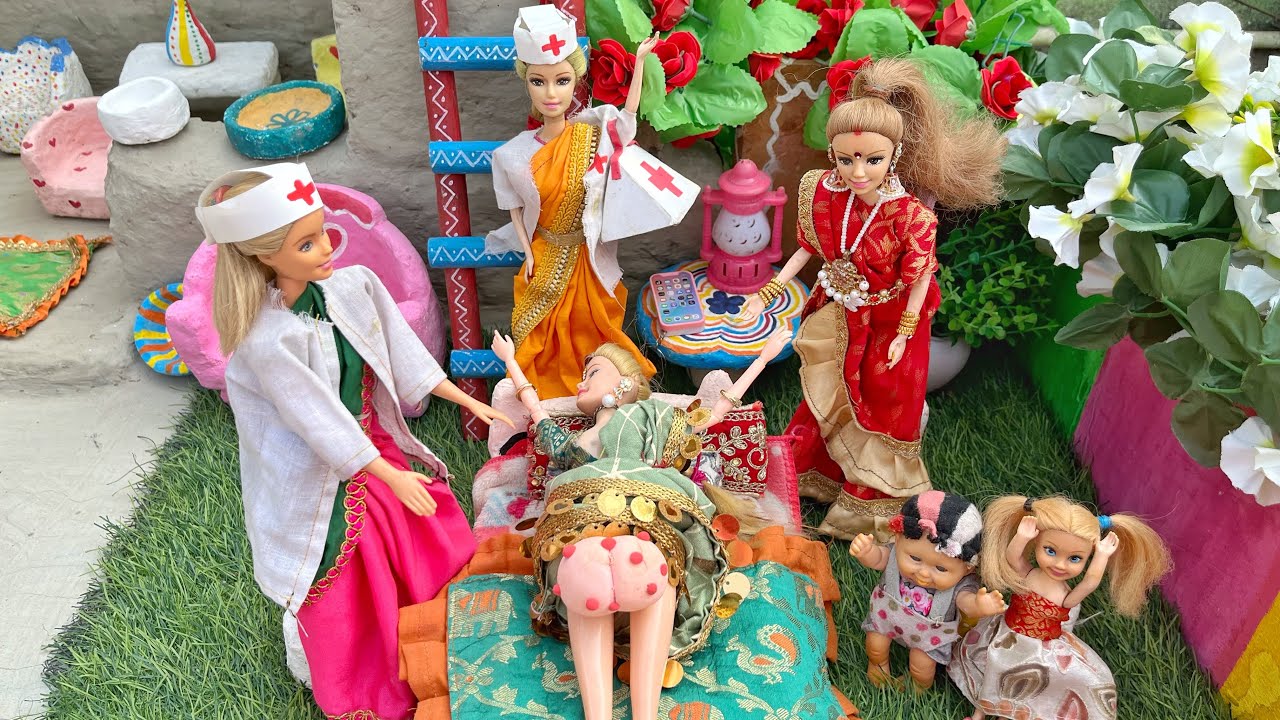 Barbie Doll All Day Routine In Indian Village//Seeta Ki Kahani part-150/Barbie Ki Hindi Kahaniyan||