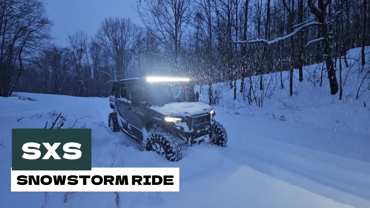 SXS Snowstorm Ride - 9 Degrees! - Polaris Xpedition