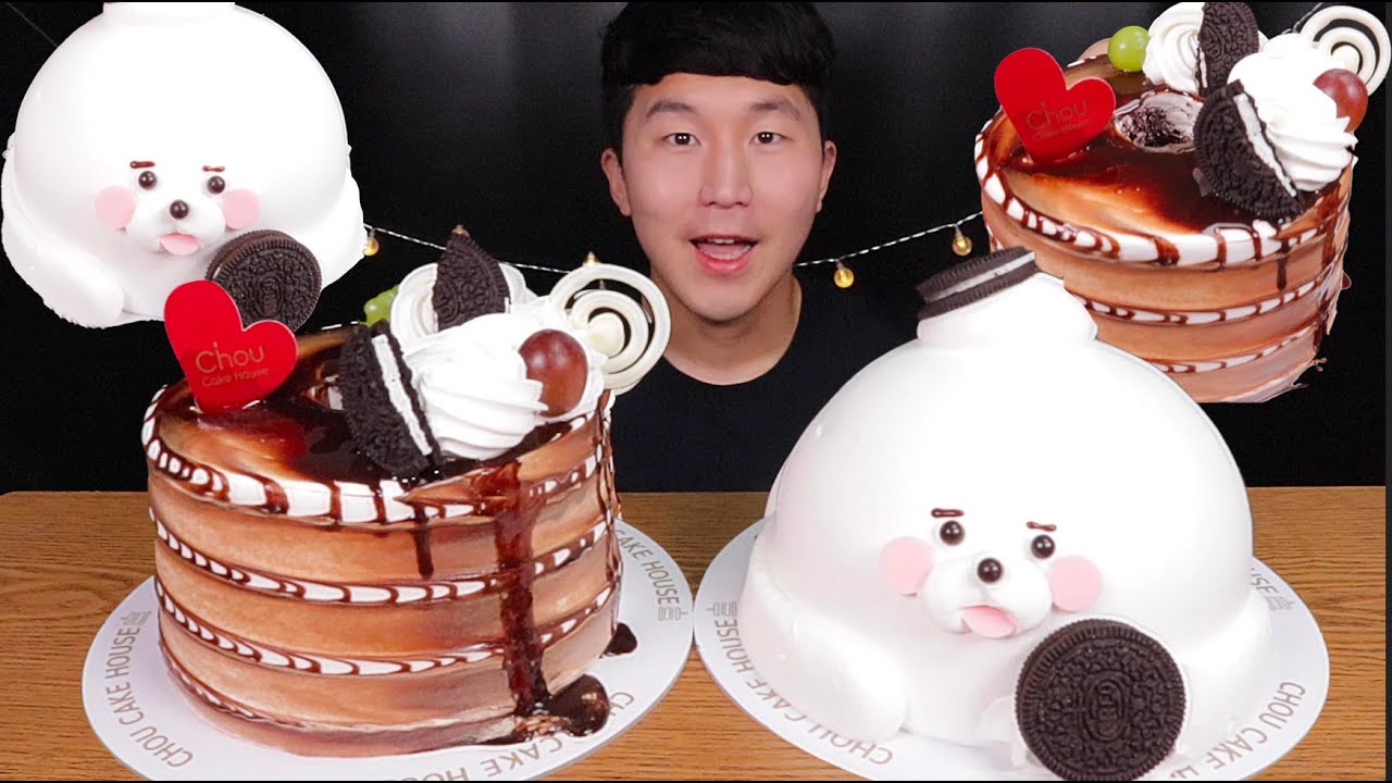 [SUB]생크림 케이크 두판에 3만원이 안된다고?!!(Choco Chiffon Cake, Chocolate Cream Cake)#MUKBANG
