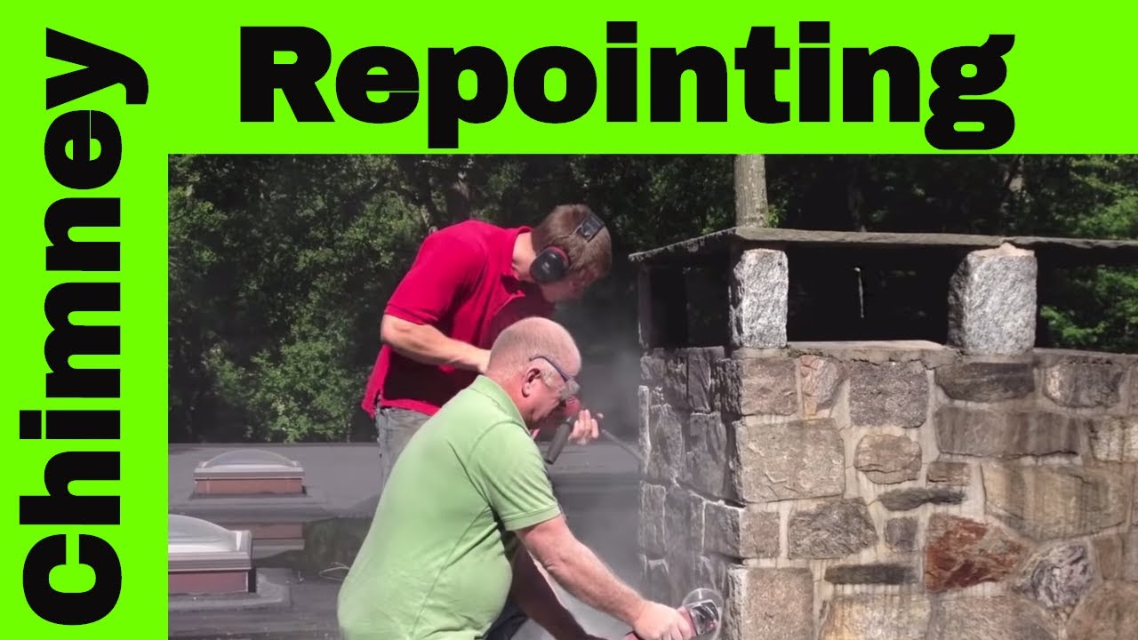 Chimney Re-pointing - How to remove cement grout