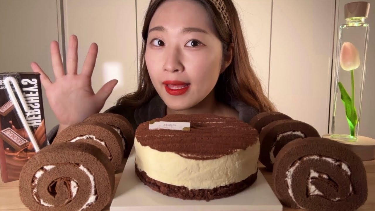 당충전 하는날🍫 티라미수와 허쉬초콜렛롤케이크 허쉬초콜릿드링크 #chocolate #tiramisu #asmr 